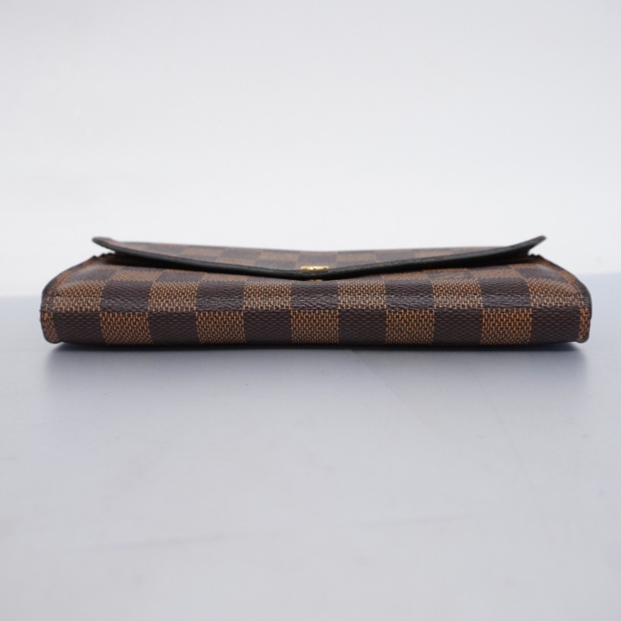 Louis Vuitton Long Wallet Damier Portefeuille Sarah N63209 Ebene Ladies