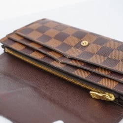 Louis Vuitton Long Wallet Damier Portefeuille Sarah N63209 Ebene Ladies