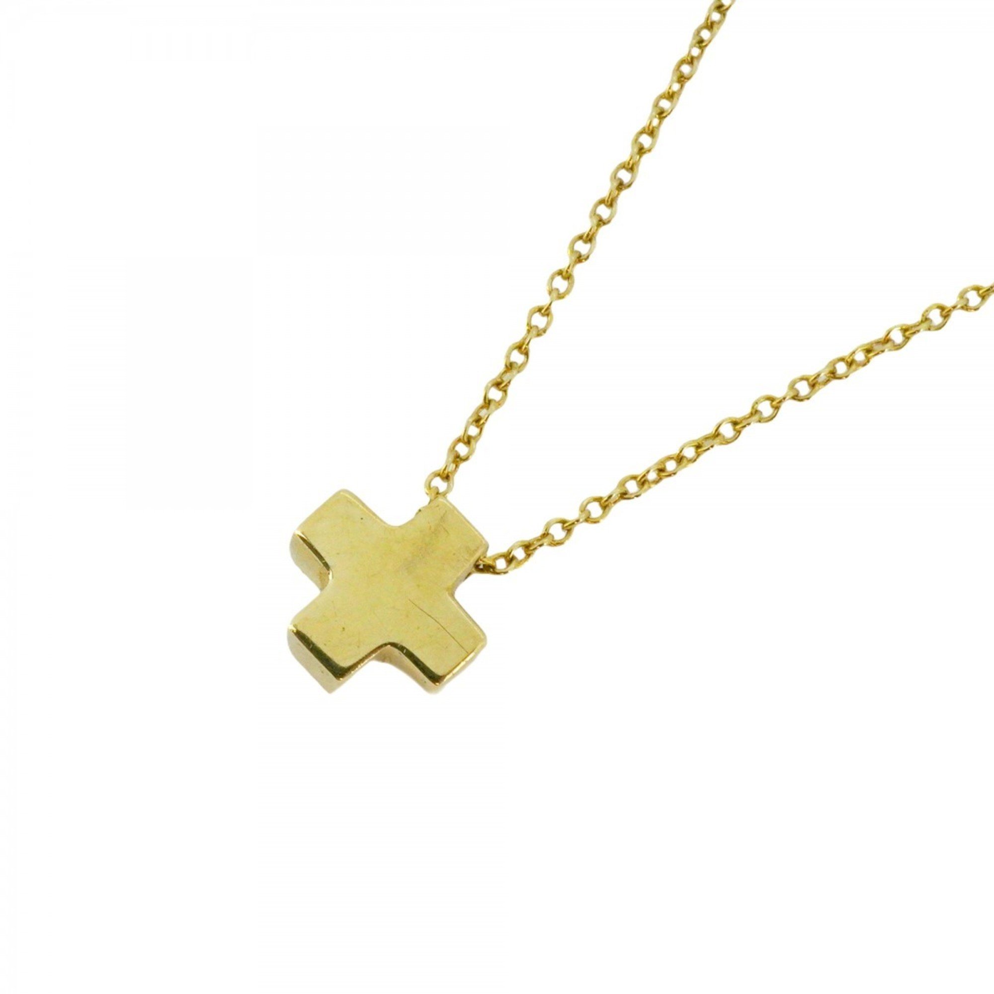 Tiffany Necklace Roman Cross K18YG Yellow Gold Ladies