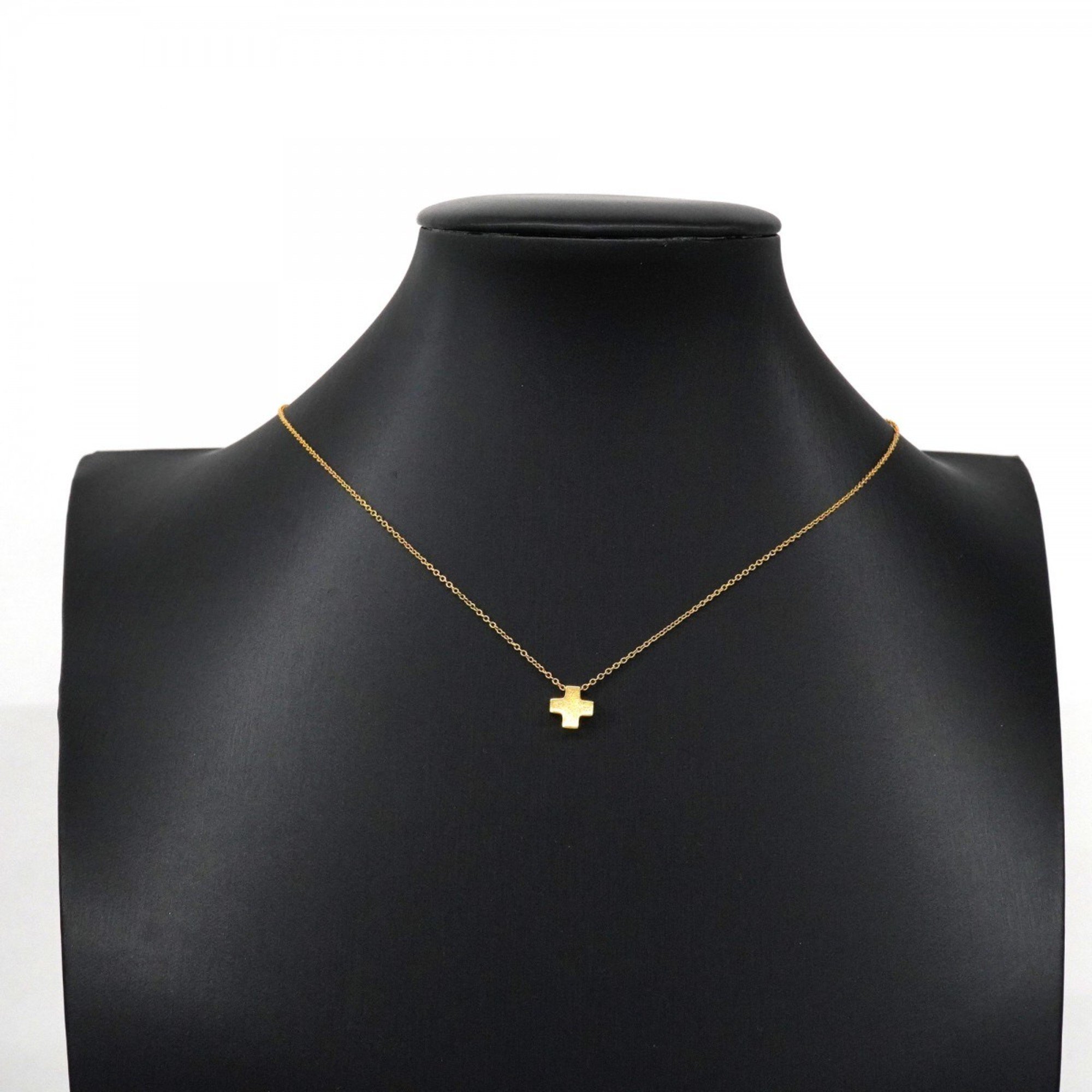 Tiffany Necklace Roman Cross K18YG Yellow Gold Ladies