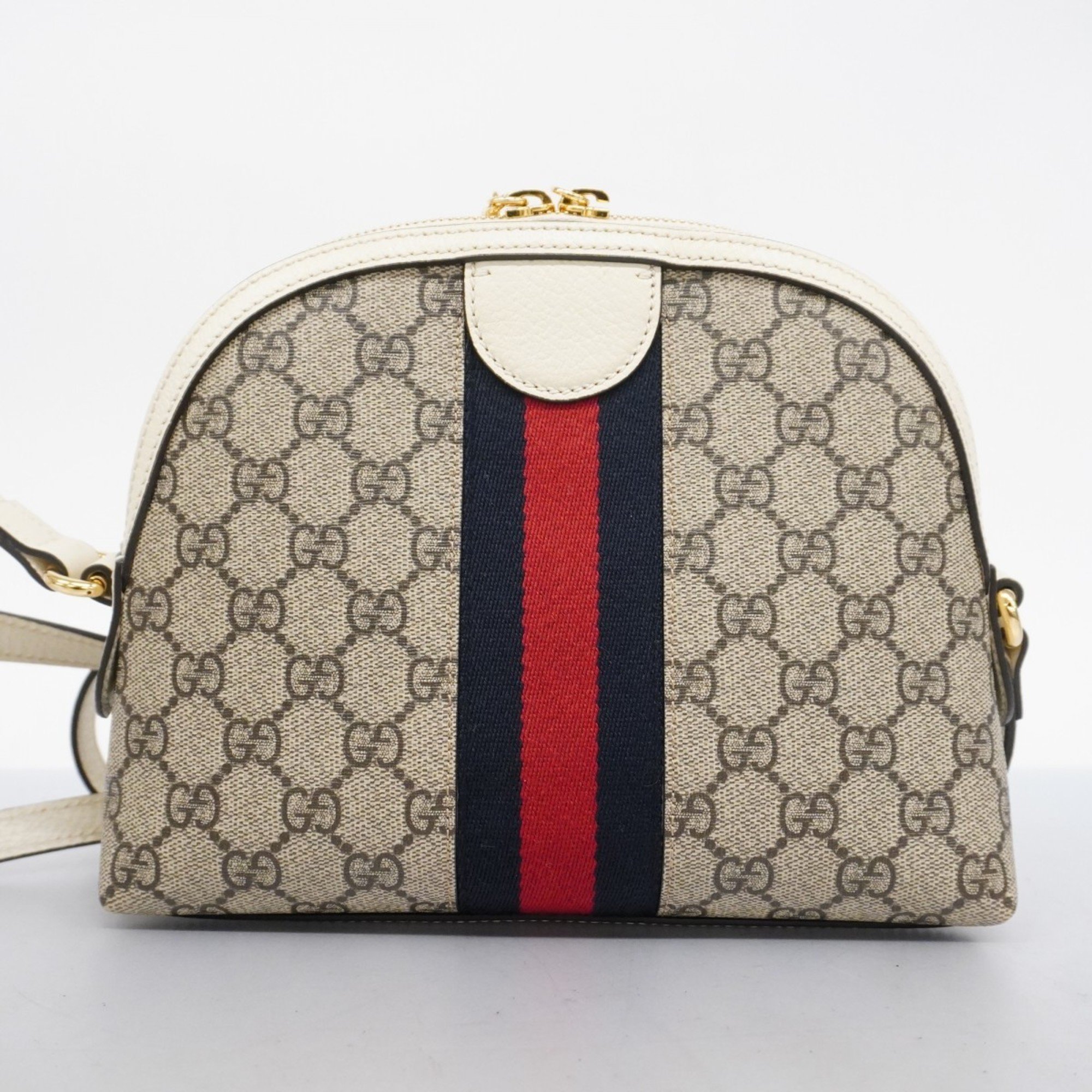 Gucci Shoulder Bag Ophidia 499621 Brown White Navy Red Women's