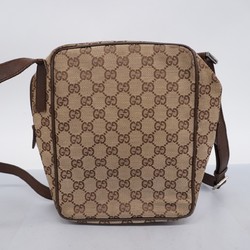 Gucci Shoulder Bag GG Canvas 018 1612 Beige Brown Women's