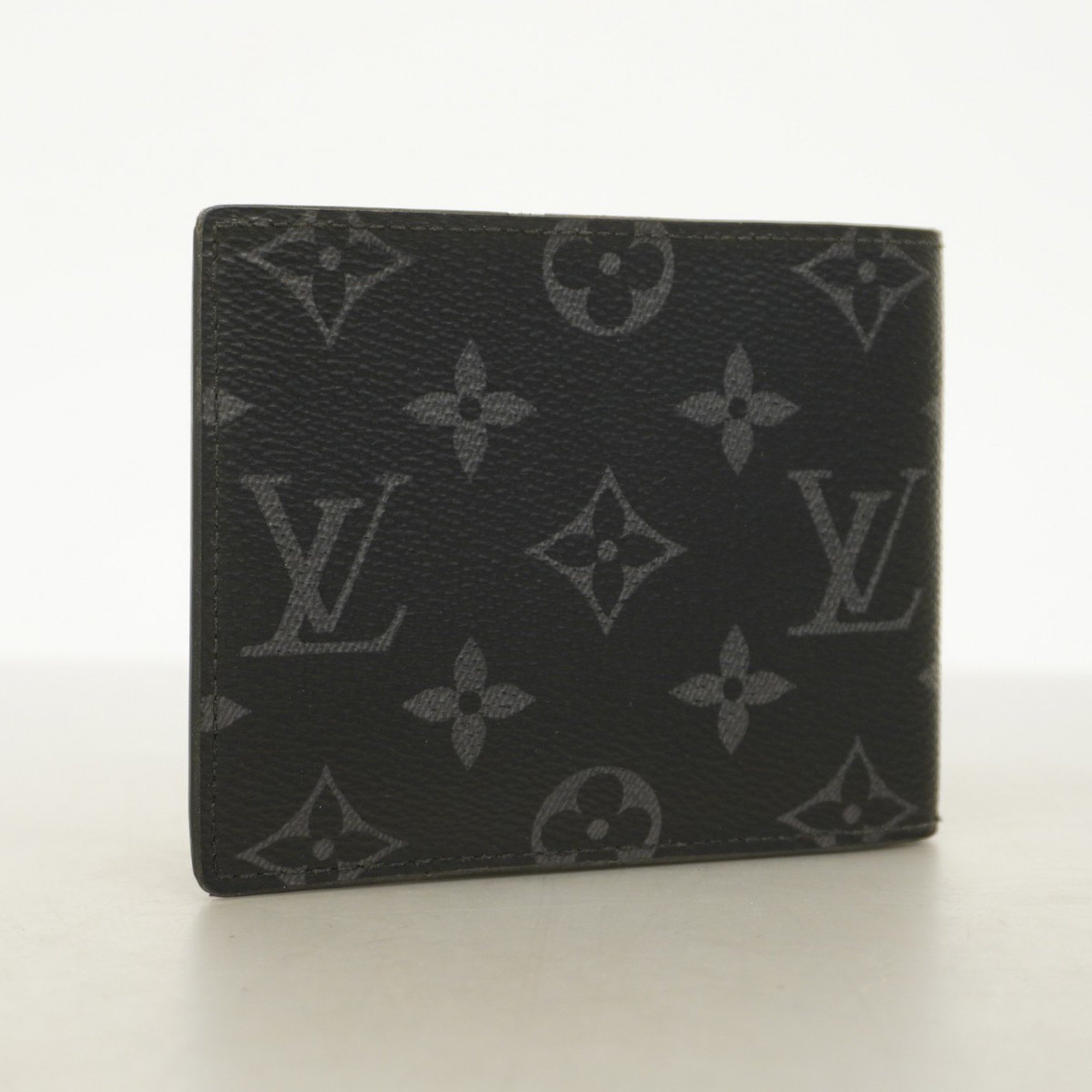 Louis Vuitton Wallet Monogram Eclipse Portefeuille Marco NM M62545 Black Men's