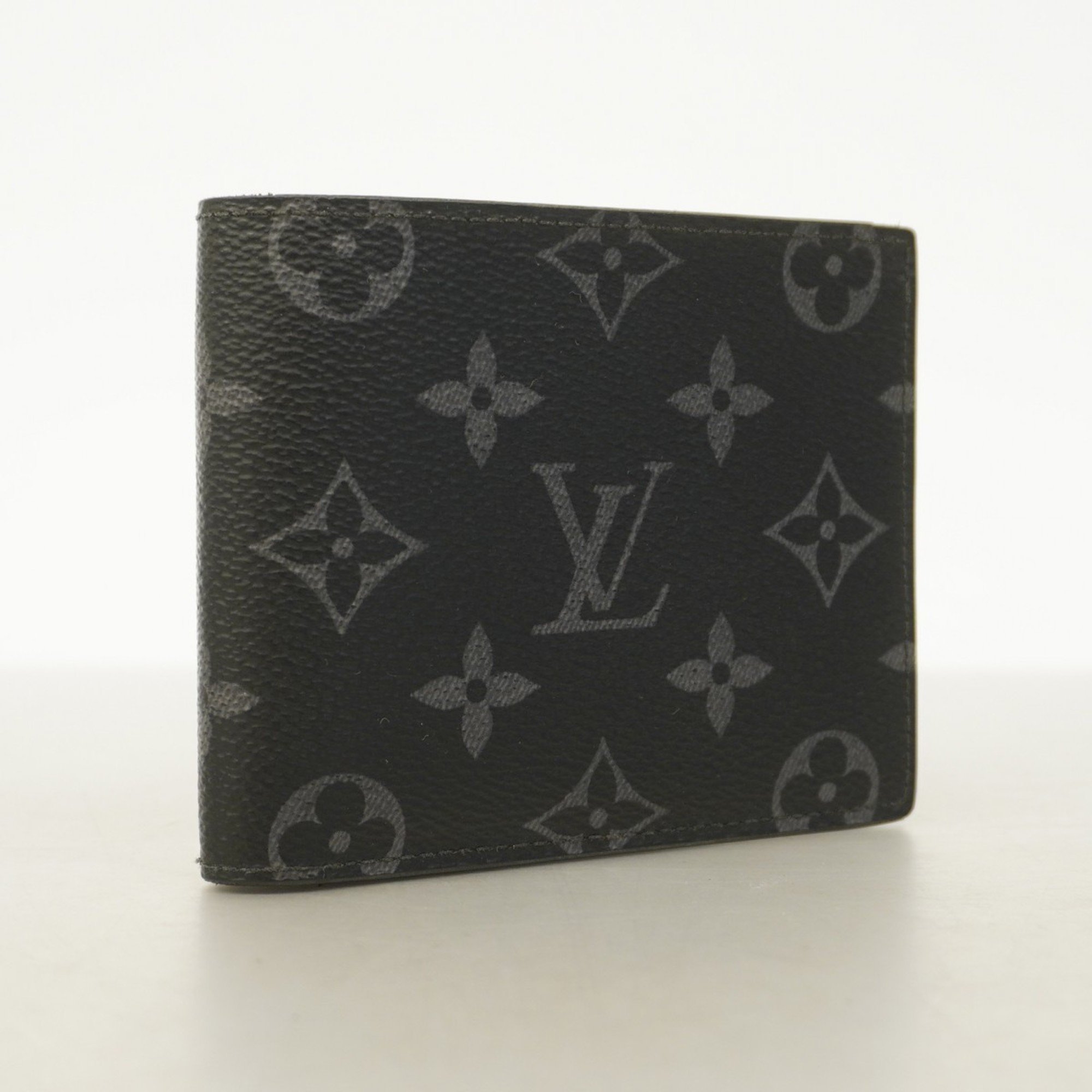 Louis Vuitton Wallet Monogram Eclipse Portefeuille Marco NM M62545 Black Men's