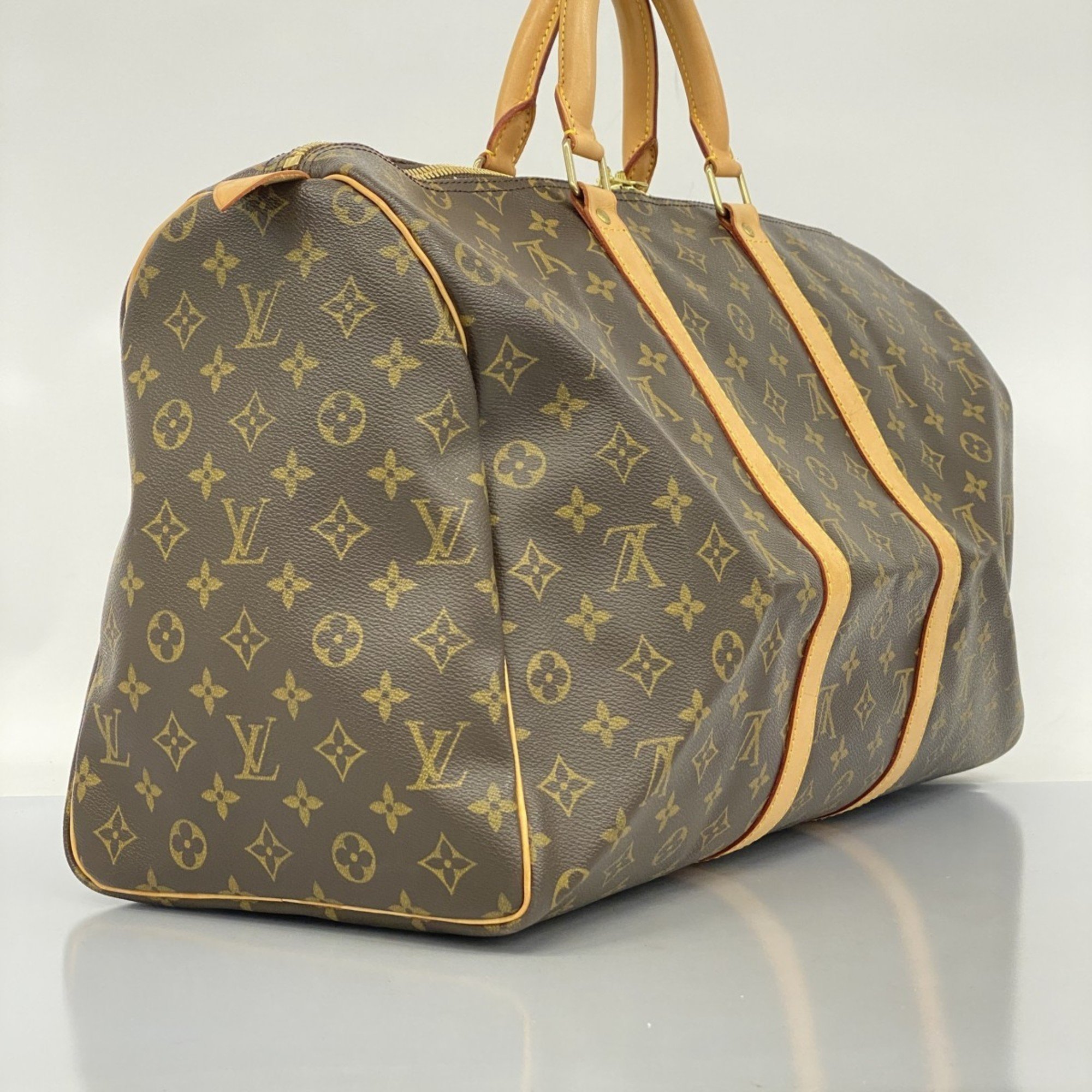 Louis Vuitton Boston Bag Monogram Keepall 50 M41426 Brown Men's Women's