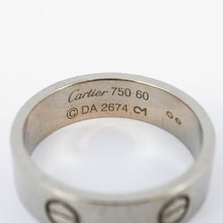 Cartier Ring Love K18WG White Gold #60 Men's