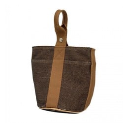 Hermes handbag Saxo PM canvas brown ladies