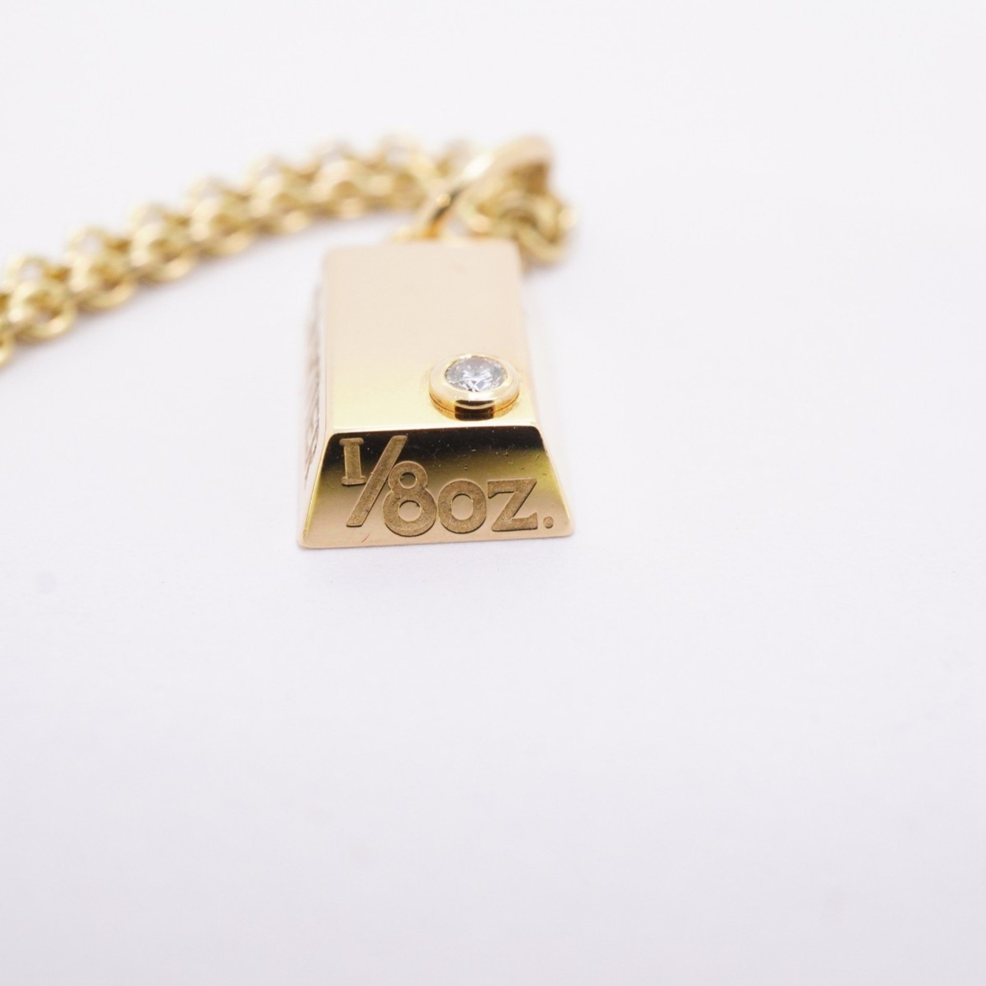 Cartier Necklace Ingot 1PD Diamond K18YG Yellow Gold Ladies