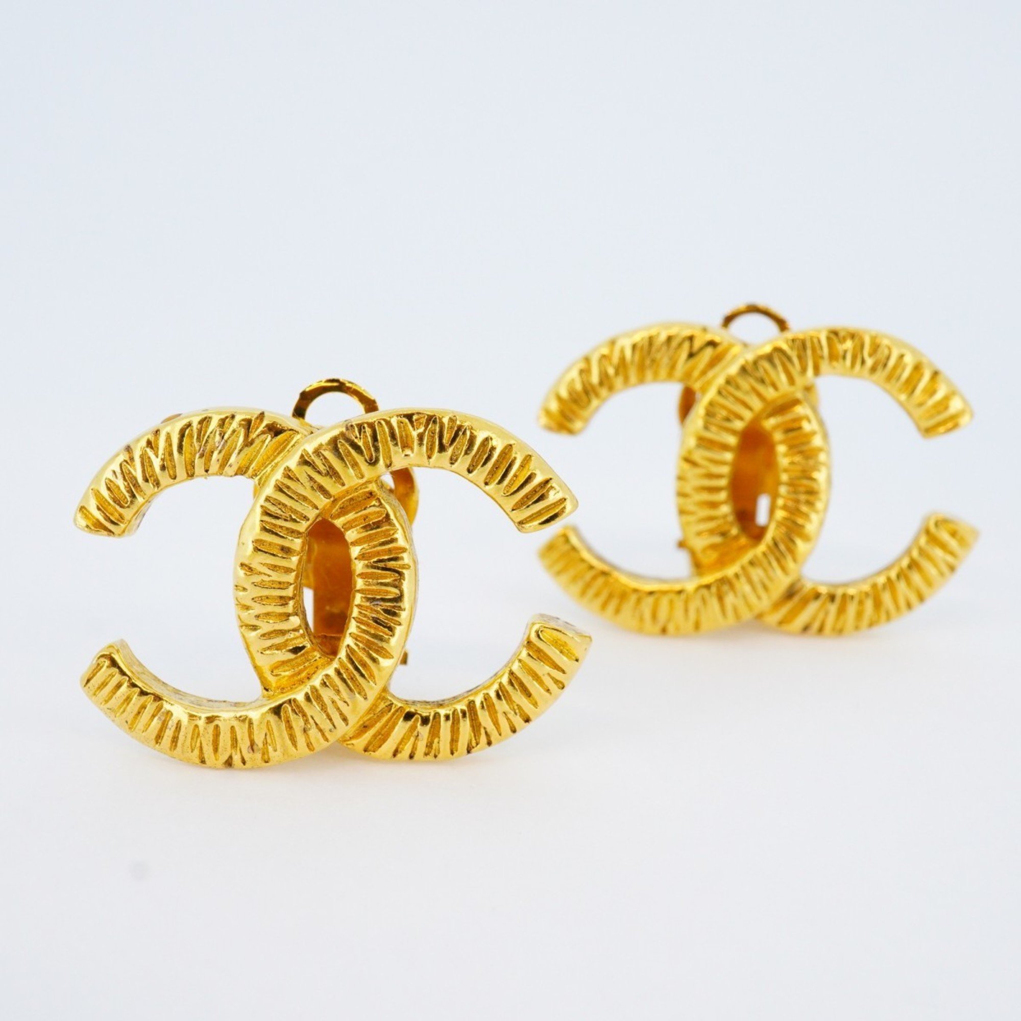 Chanel Earrings Coco Mark GP Plated Gold Ladies