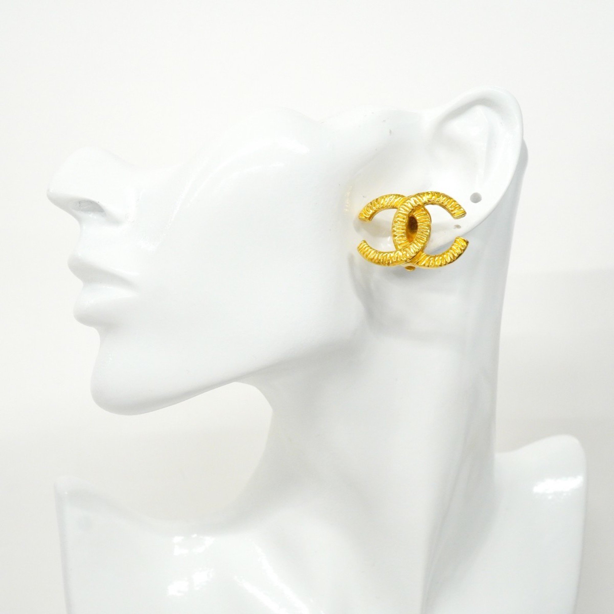 Chanel Earrings Coco Mark GP Plated Gold Ladies