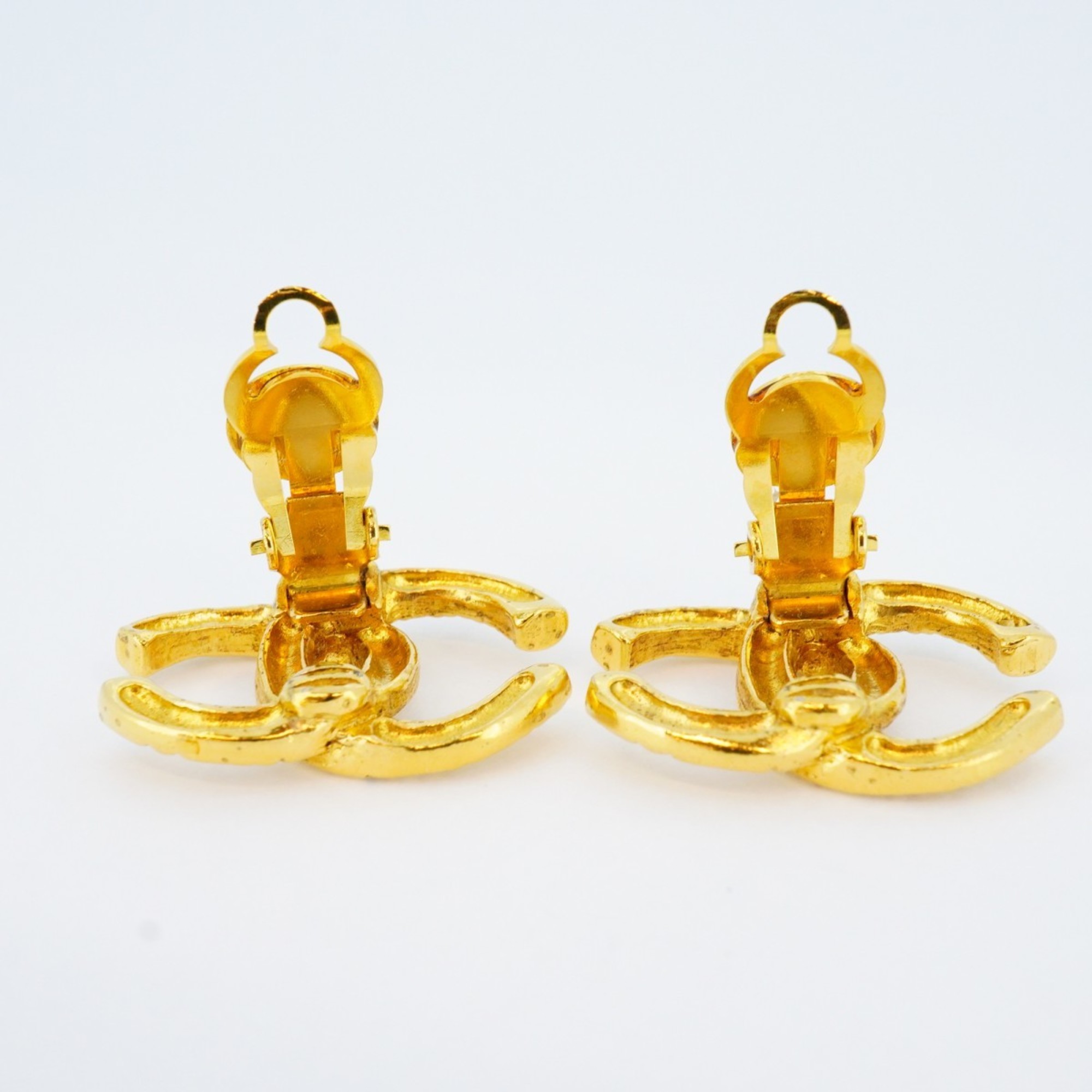 Chanel Earrings Coco Mark GP Plated Gold Ladies