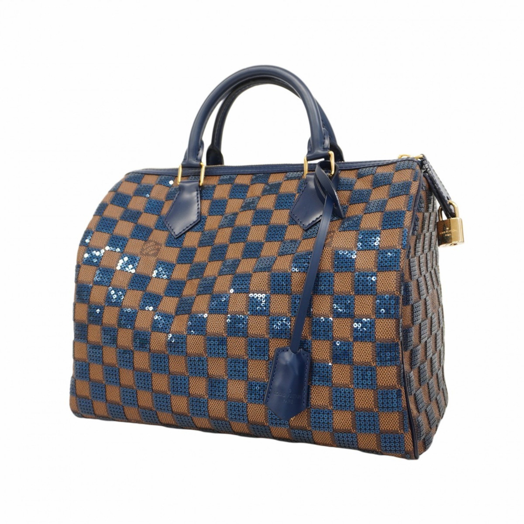 Louis Vuitton Handbag Damier Payette Speedy 30 N41261 Blue Ebene Ladies