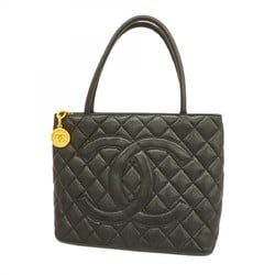 Chanel Tote Bag Reproduction Caviar Skin Black Women's