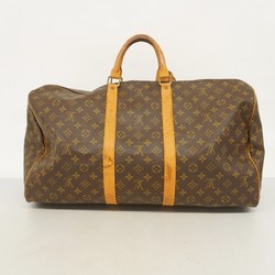 Louis Vuitton Boston Bag Monogram Keepall 55 M41424 Brown Men's Women's