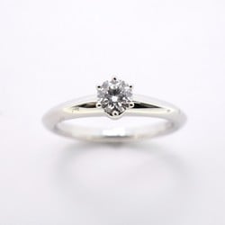 Tiffany ring solitaire 1PD diamond Pt950 platinum 0.24ct size 9 ladies