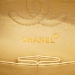 Chanel Shoulder Bag Matelasse Lambskin Beige Women's