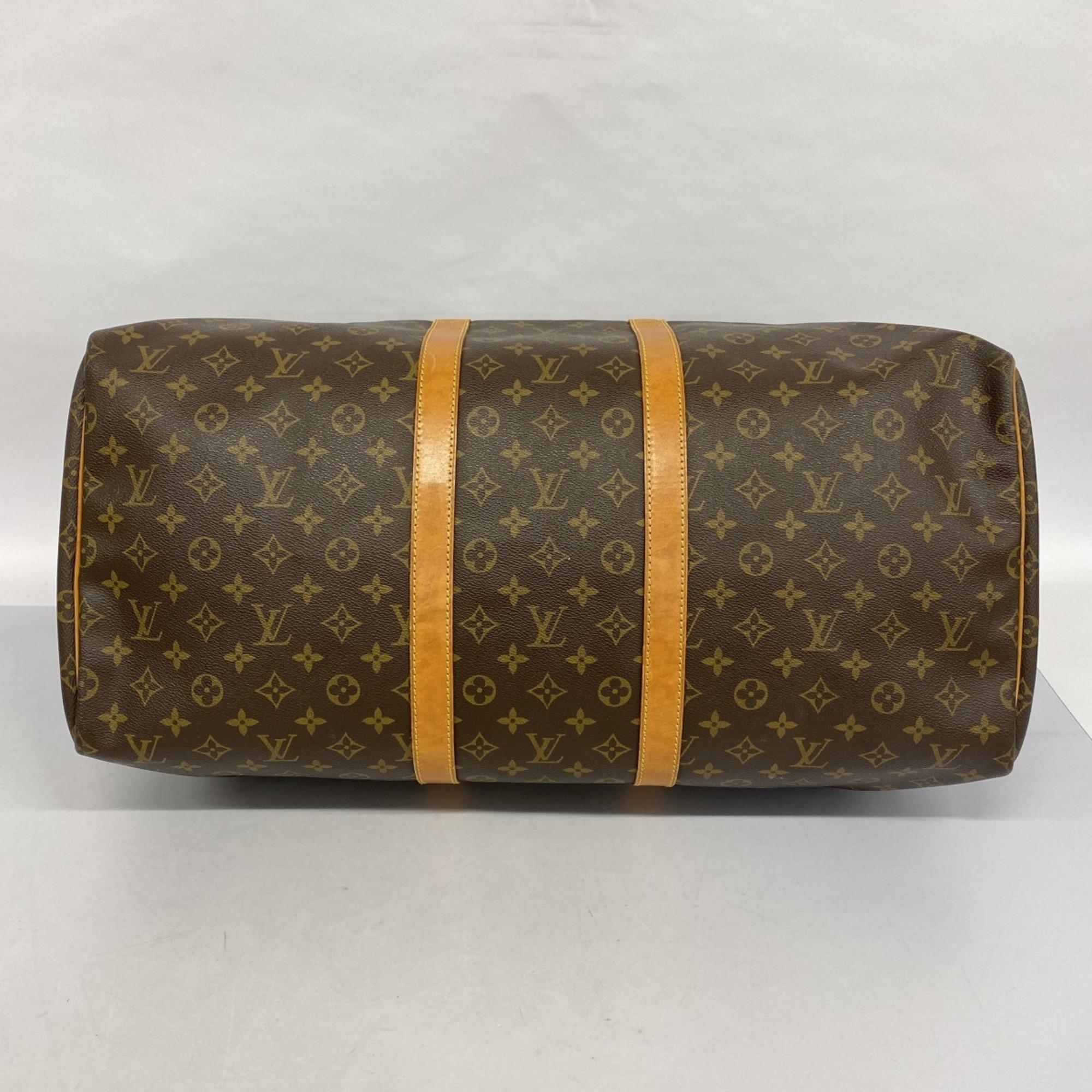 Louis Vuitton Boston Bag Monogram Keepall 55 M41424 Brown Men's Women's