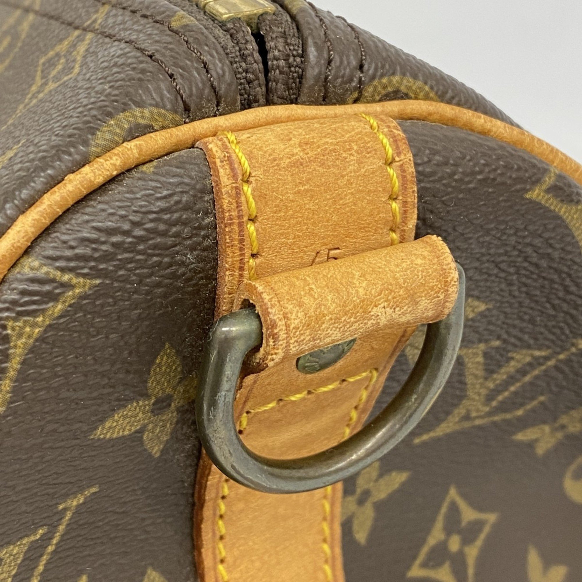 Louis Vuitton Boston Bag Monogram Keepall Bandouliere 45 M41418 Brown Men's Women's