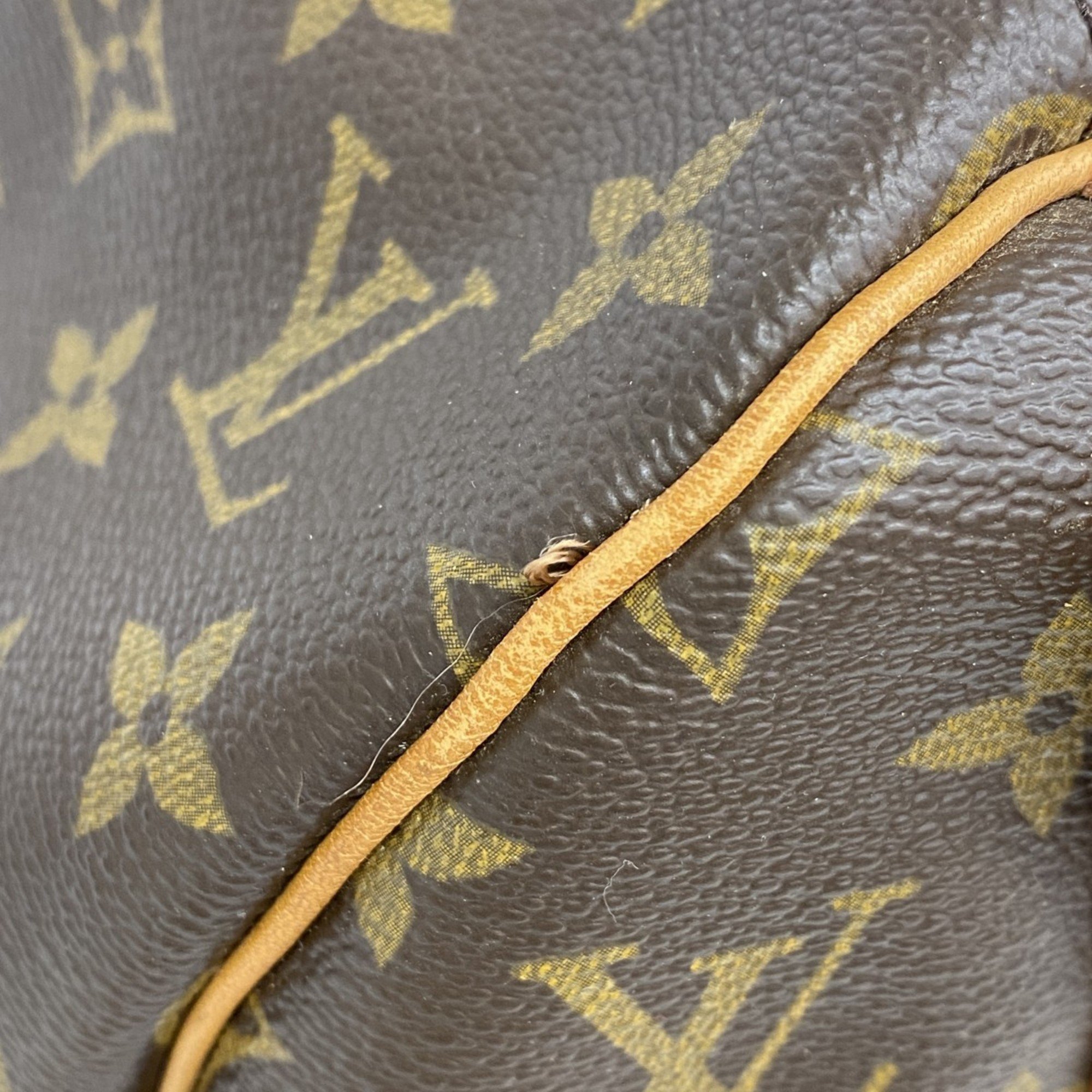 Louis Vuitton Boston Bag Monogram Keepall Bandouliere 45 M41418 Brown Men's Women's