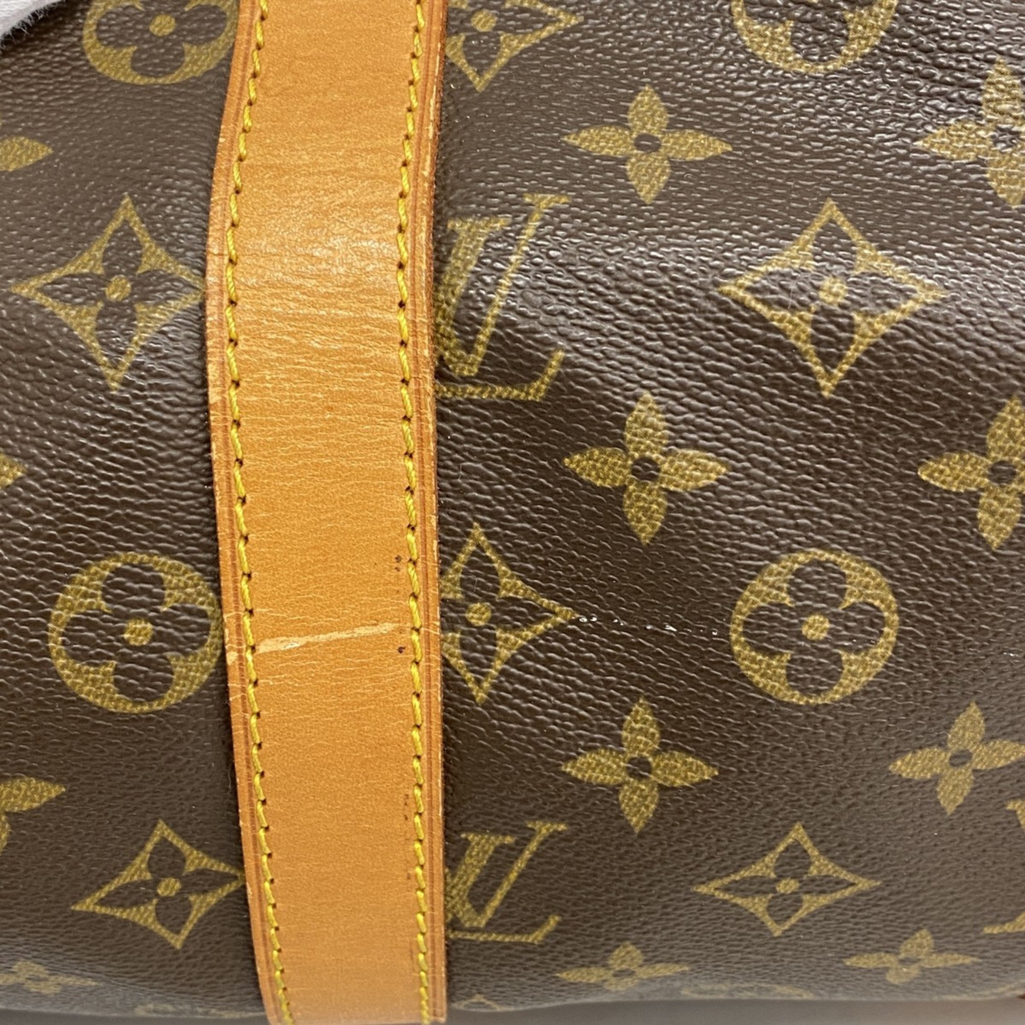 Louis Vuitton Boston Bag Monogram Keepall Bandouliere 45 M41418 Brown Men's Women's