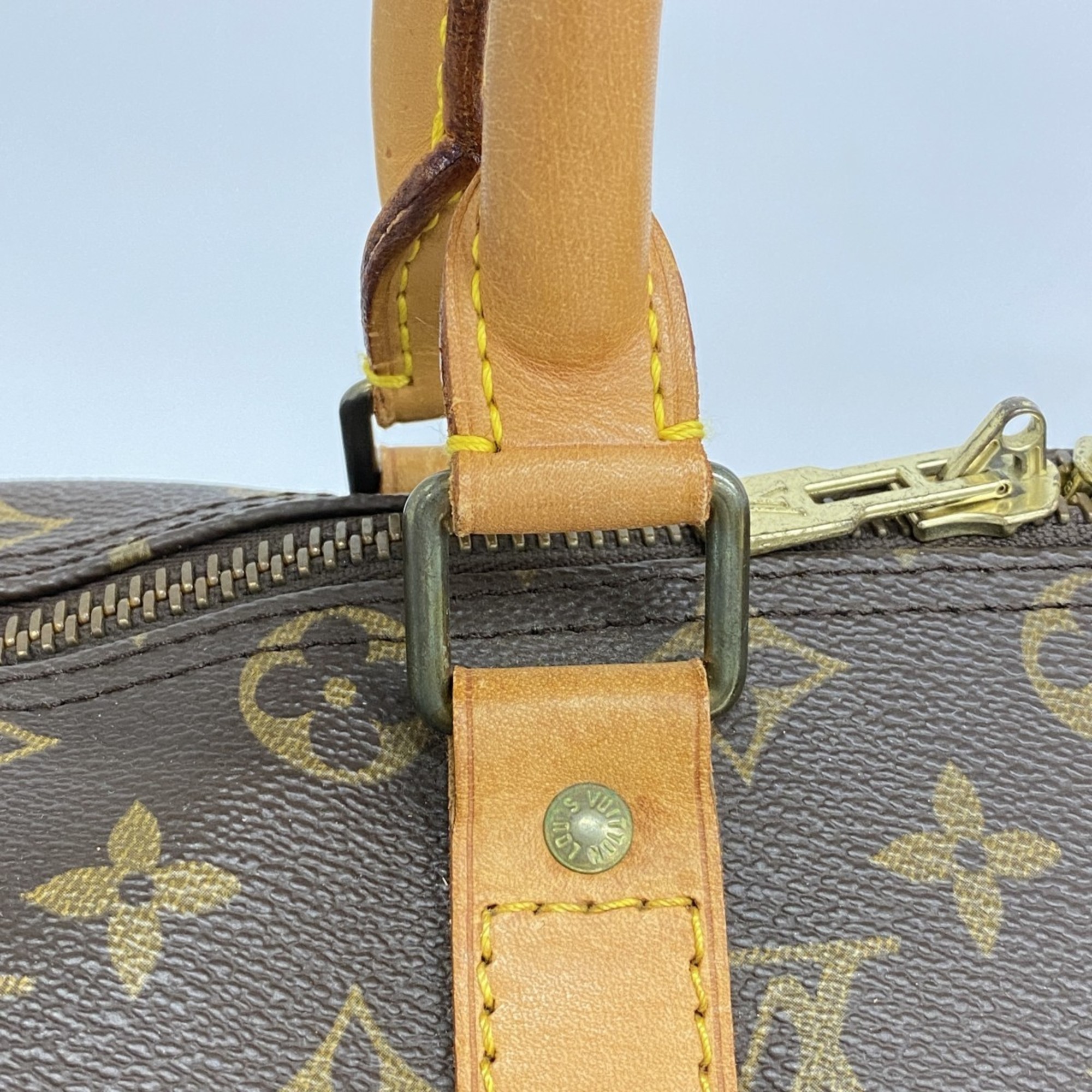 Louis Vuitton Boston Bag Monogram Keepall Bandouliere 45 M41418 Brown Men's Women's