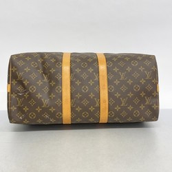 Louis Vuitton Boston Bag Monogram Keepall Bandouliere 45 M41418 Brown Men's Women's