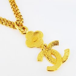 Chanel Necklace Coco Mark GP Plated Gold Ladies