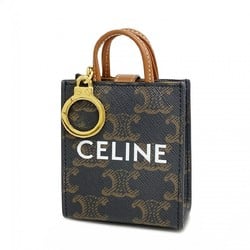 Celine Triomphe Keychain Brown Women's