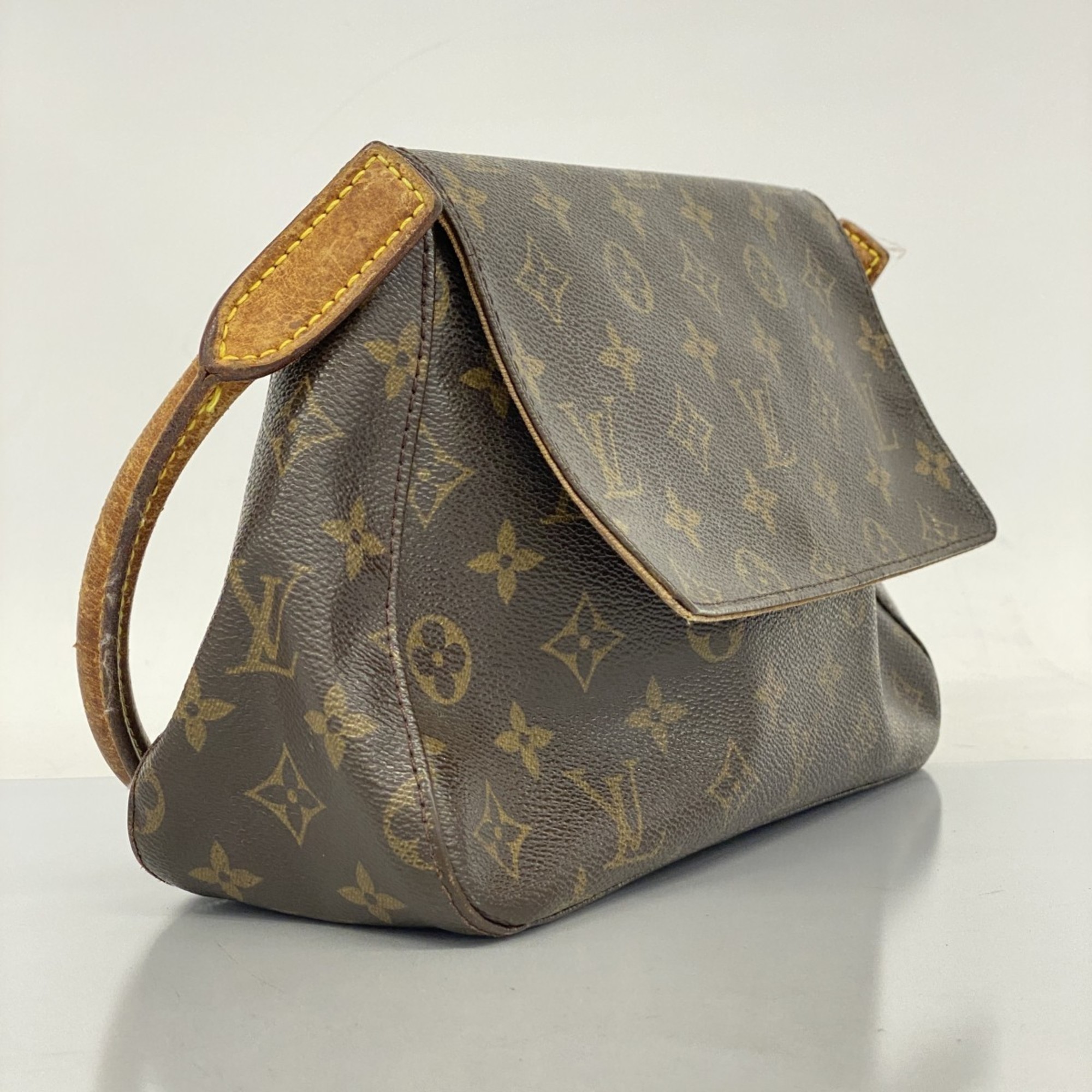 Louis Vuitton Shoulder Bag Monogram Looping M51147 Brown Ladies