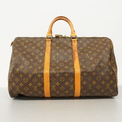 Louis Vuitton Boston Bag Monogram Keepall 50 M41426 Brown Men's Women's