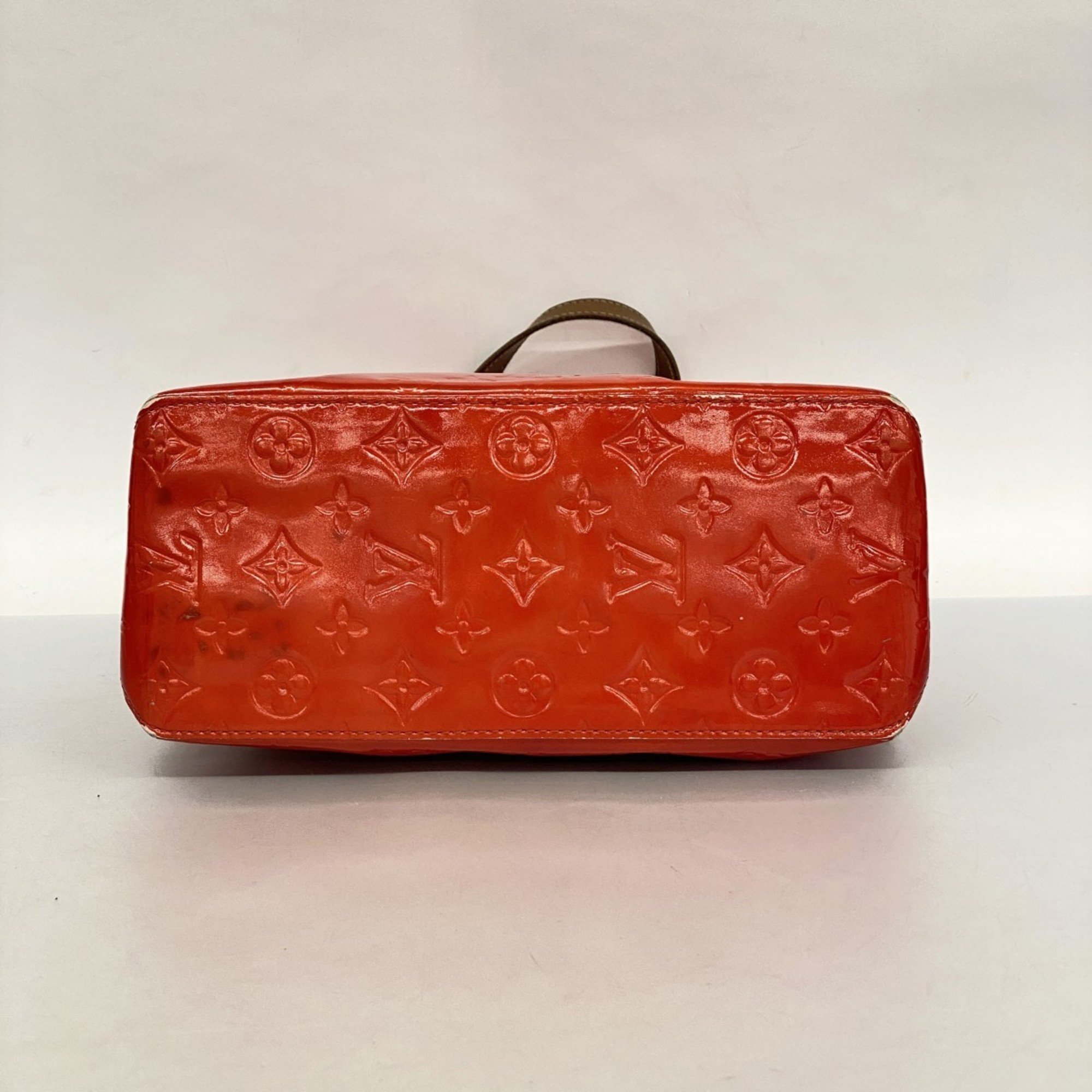 Louis Vuitton Tote Bag Vernis Reed MM M91086 Rouge Ladies