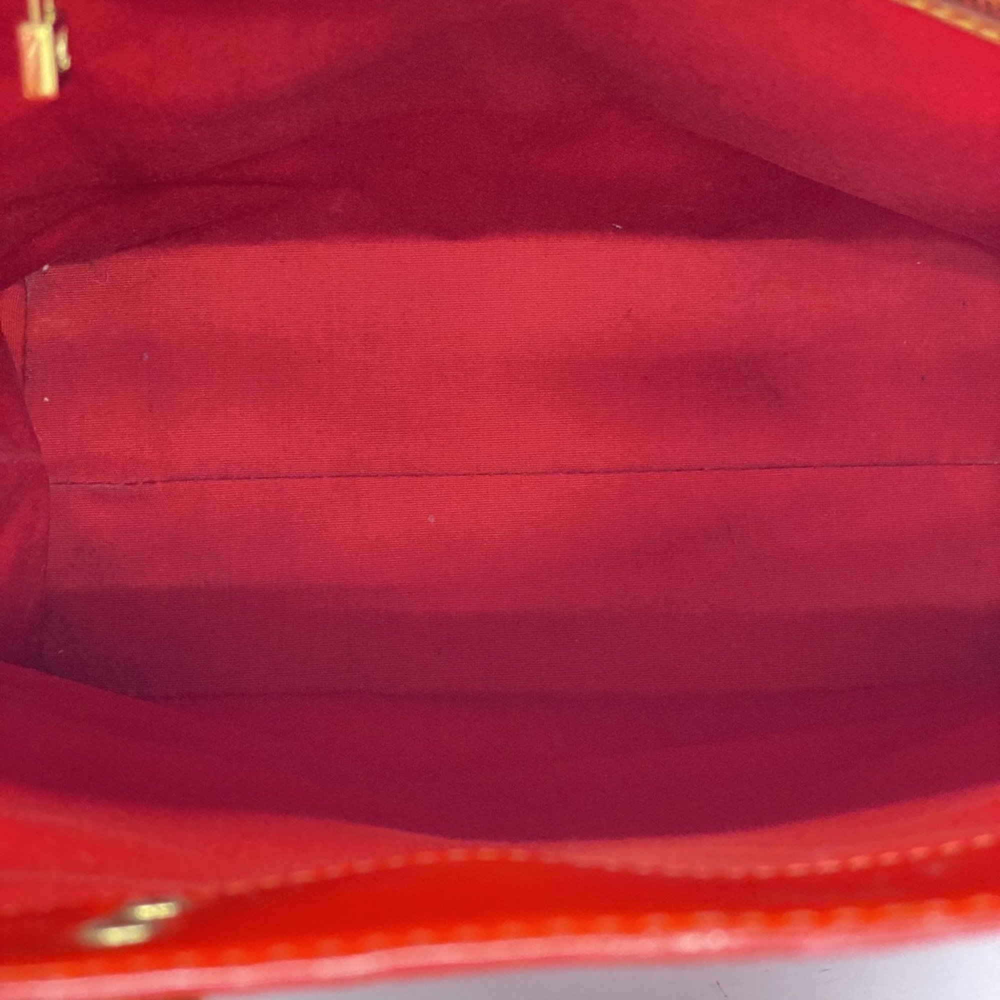 Louis Vuitton Tote Bag Vernis Reed MM M91086 Rouge Ladies