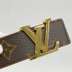 Louis Vuitton Belt Monogram Santur LV Initial M0140 Brown Beige Women's