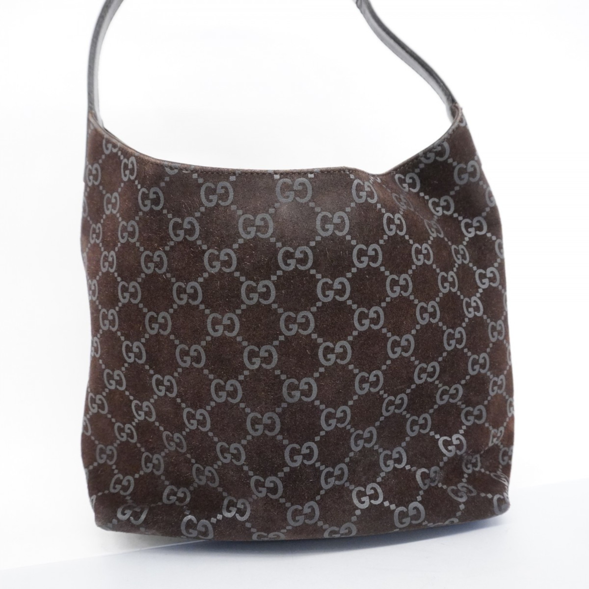 Gucci Shoulder Bag 001 3298 Suede Brown Women's