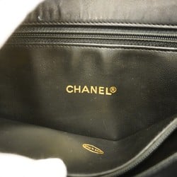 Chanel Shoulder Bag Matelasse Lambskin Black Women's