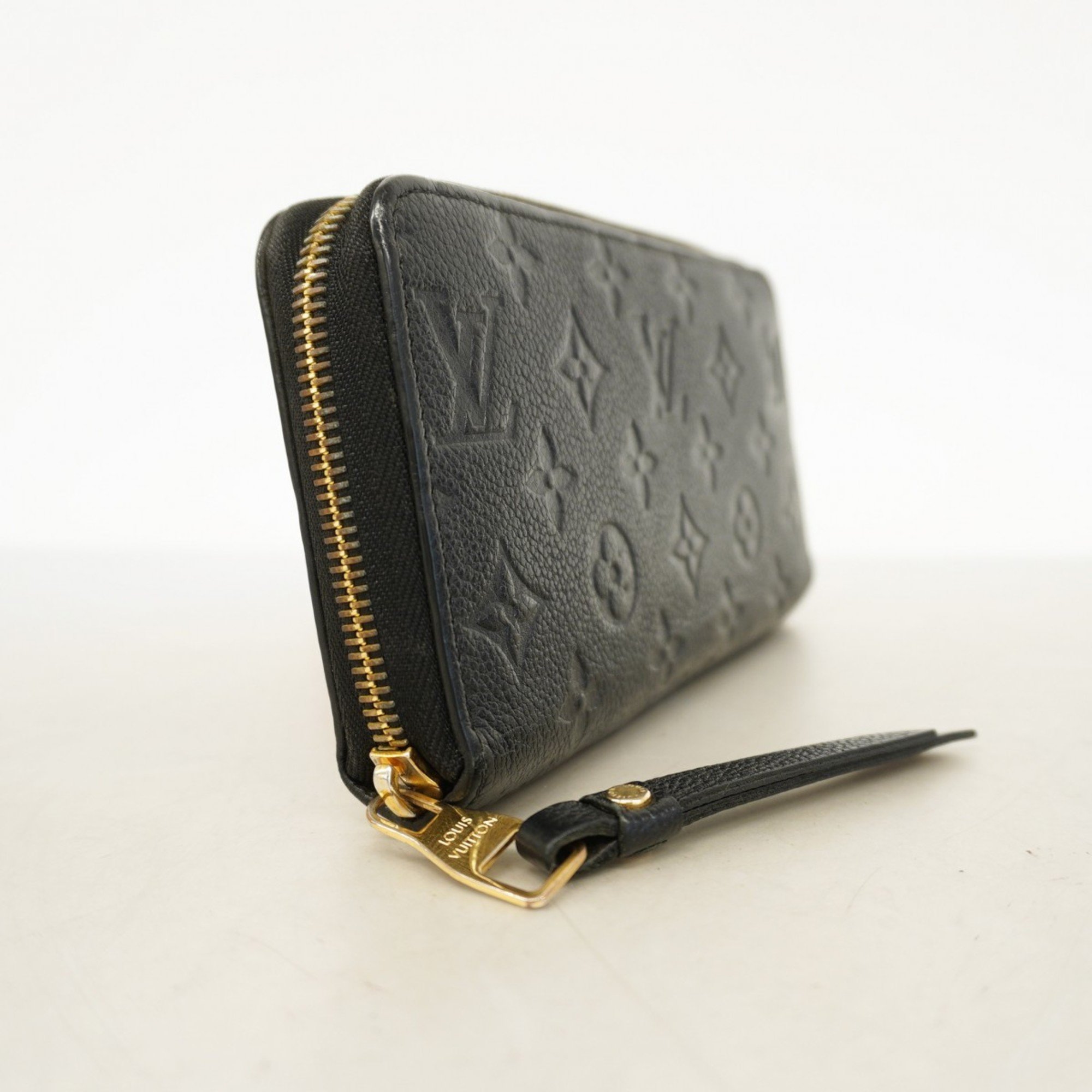 Louis Vuitton Long Wallet Monogram Empreinte Zippy M61864 Noir Ladies