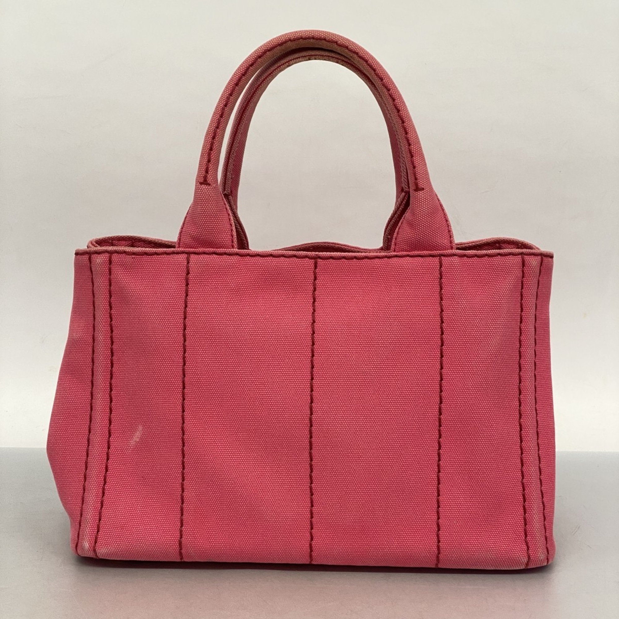 Prada Tote Bag Canapa Canvas Pink Women's