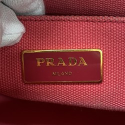 Prada Tote Bag Canapa Canvas Pink Women's