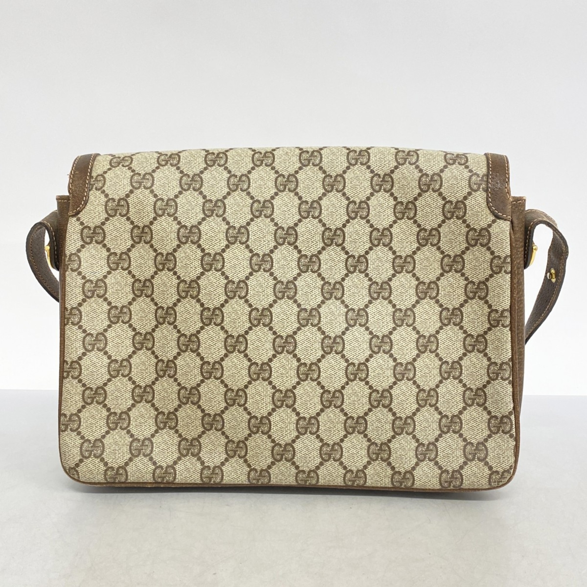 Gucci Shoulder Bag GG Supreme 14 01 4084 Brown Women's