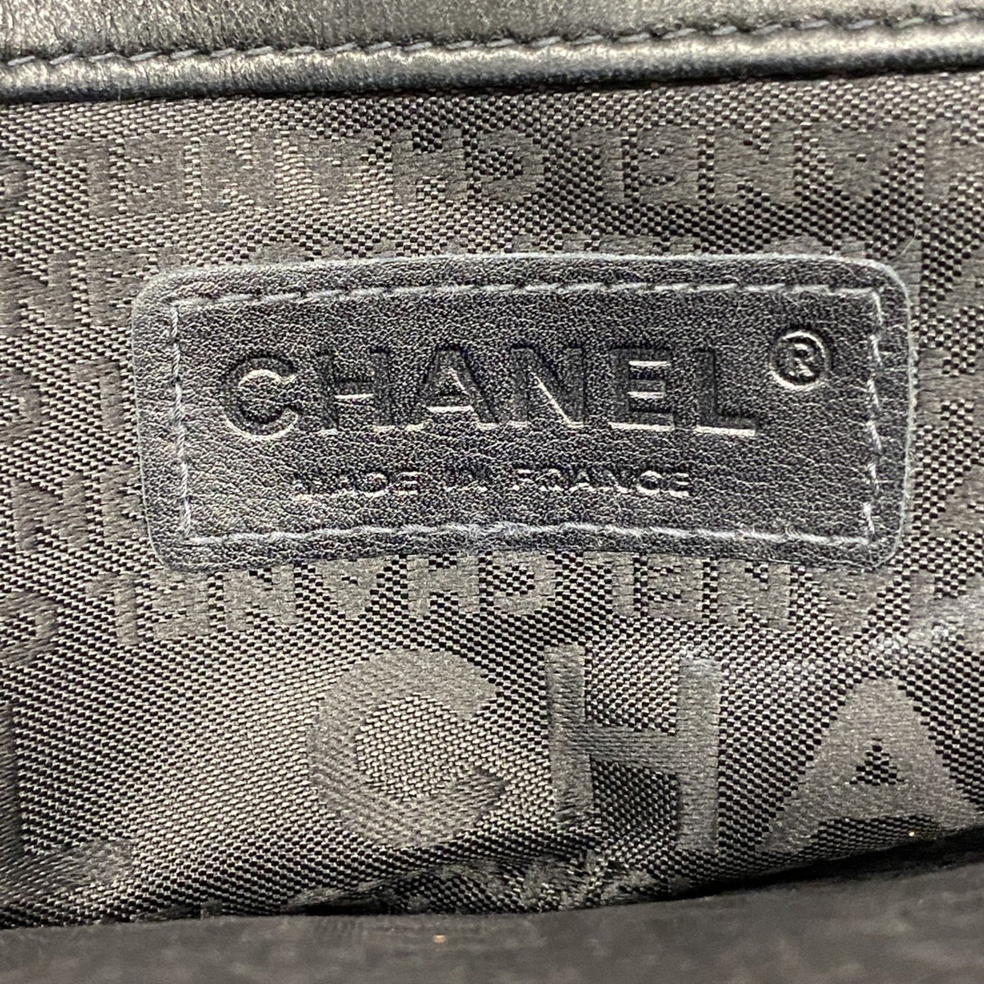 Chanel Shoulder Bag 2.55 Lambskin Black Women's