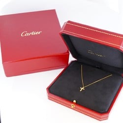 Cartier Necklace Symbol Cross Diamond K18YG Yellow Gold Ladies