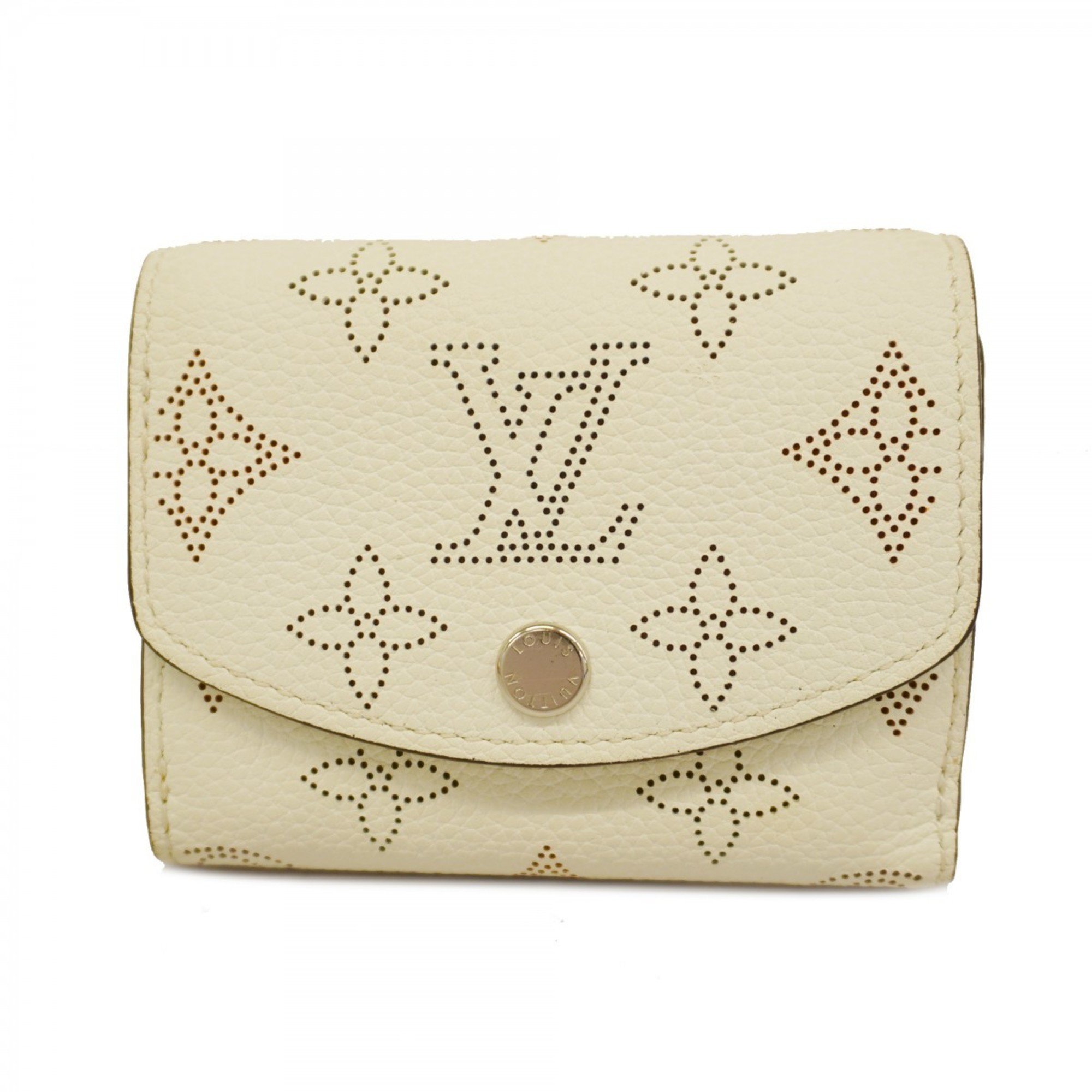 Louis Vuitton Tri-fold Wallet Mahina Portefeuille Iris XS M80693 White Pink Ladies