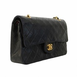 Chanel Shoulder Bag Matelasse Lambskin Black Women's