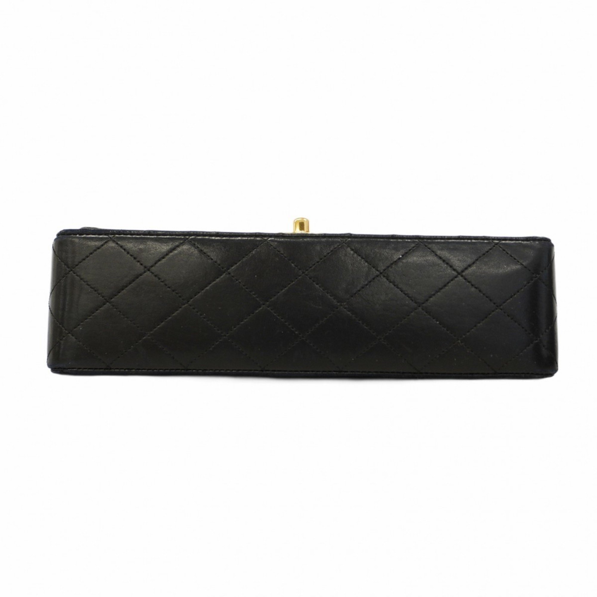 Chanel Shoulder Bag Matelasse Lambskin Black Women's