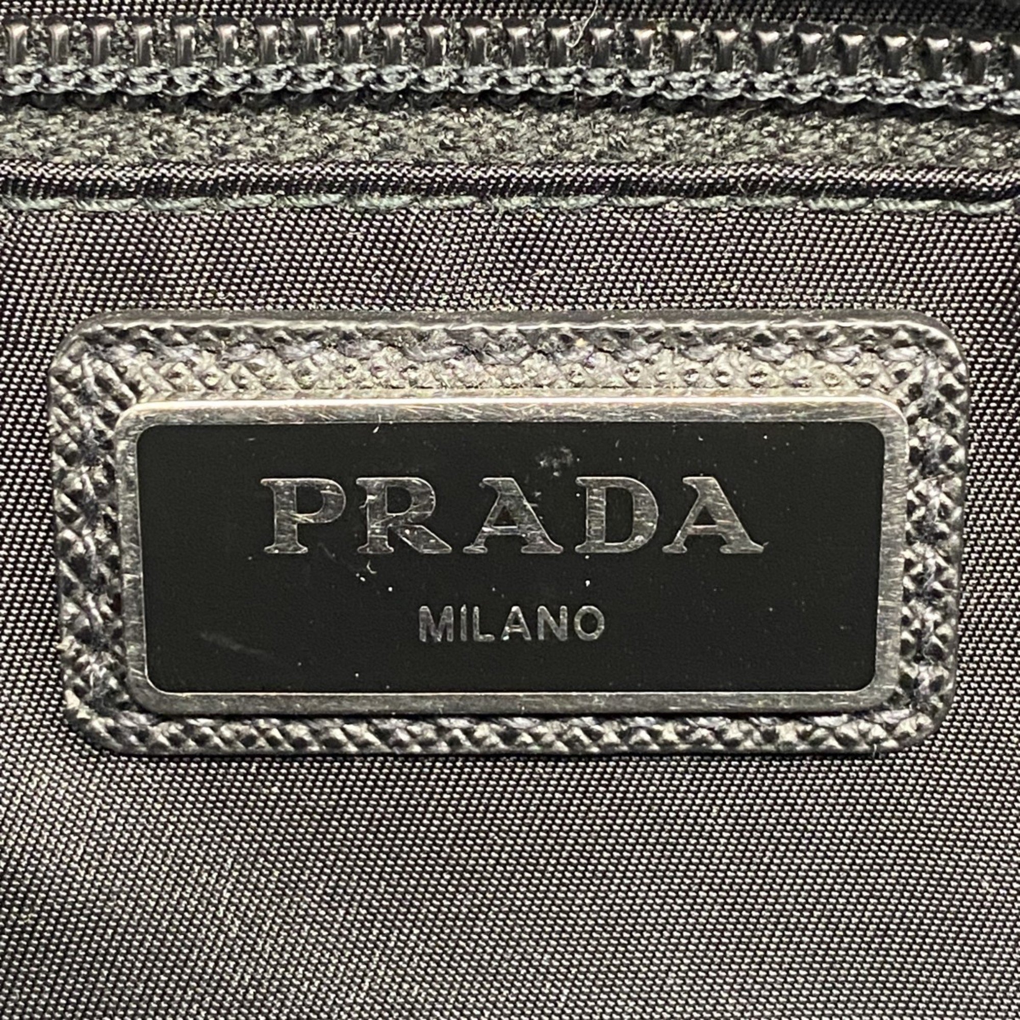 Prada Waist Bag Nylon Black Women's