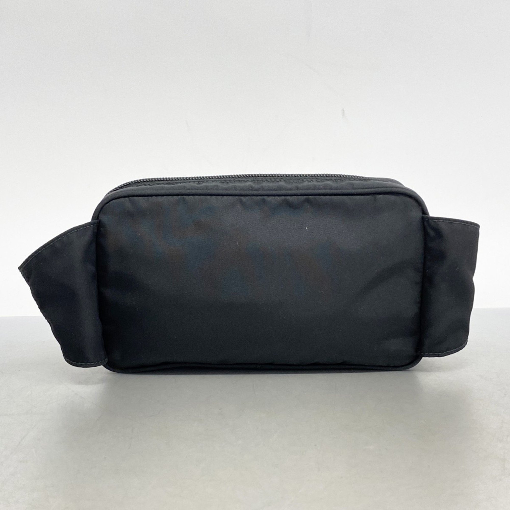 Prada Waist Bag Nylon Black Women's