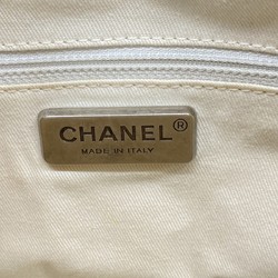 CHANEL Tote Bag Wild Stitch Caviar Skin White Women's