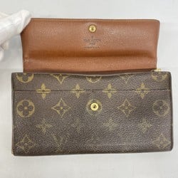 Louis Vuitton Long Wallet Monogram Porto Monnaie Credit M61725 Brown Ladies