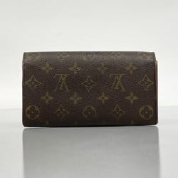 Louis Vuitton Long Wallet Monogram Porto Monnaie Credit M61725 Brown Ladies