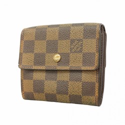 Louis Vuitton Tri-fold Wallet Damier Porte Monnaie Billet Credit N61652 Ebene Women's